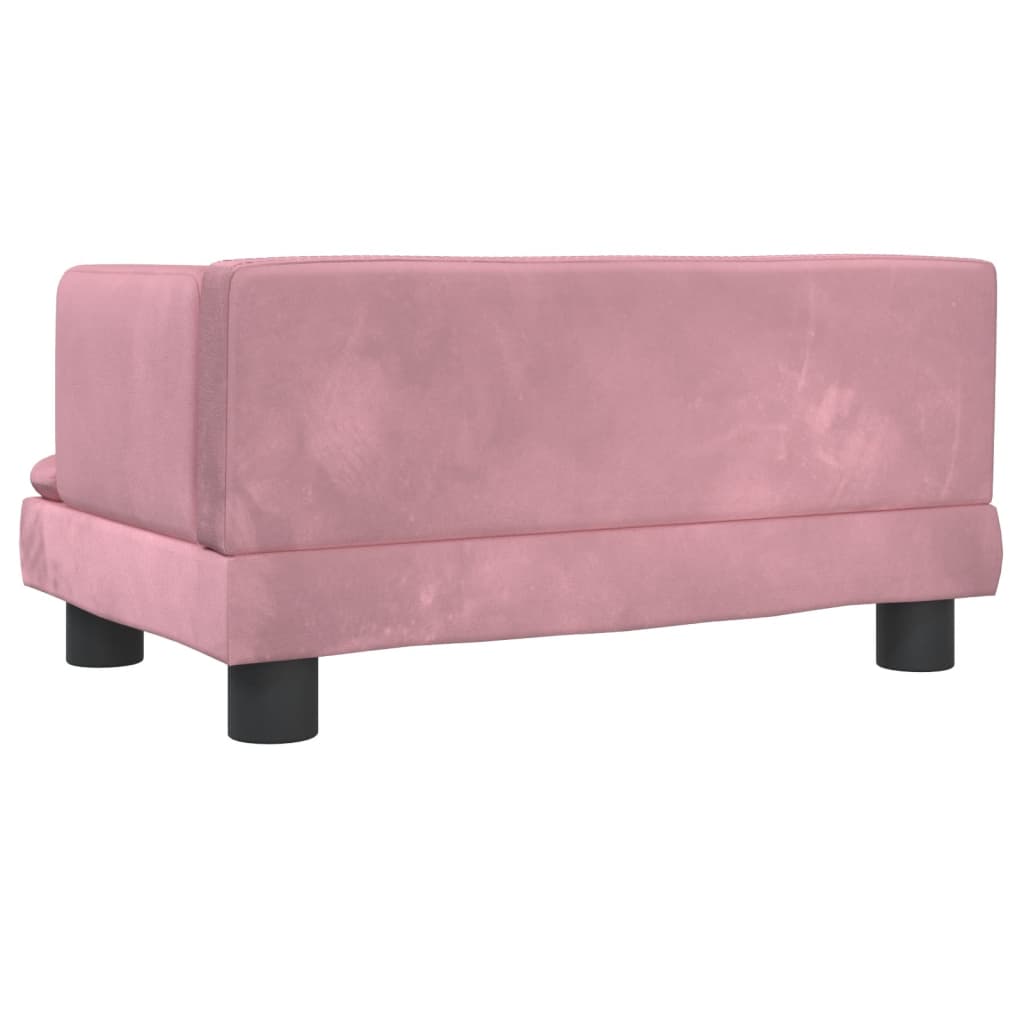 vidaXL Dječja fotelja ružičasta 60 x 40 x 30 cm baršunasta