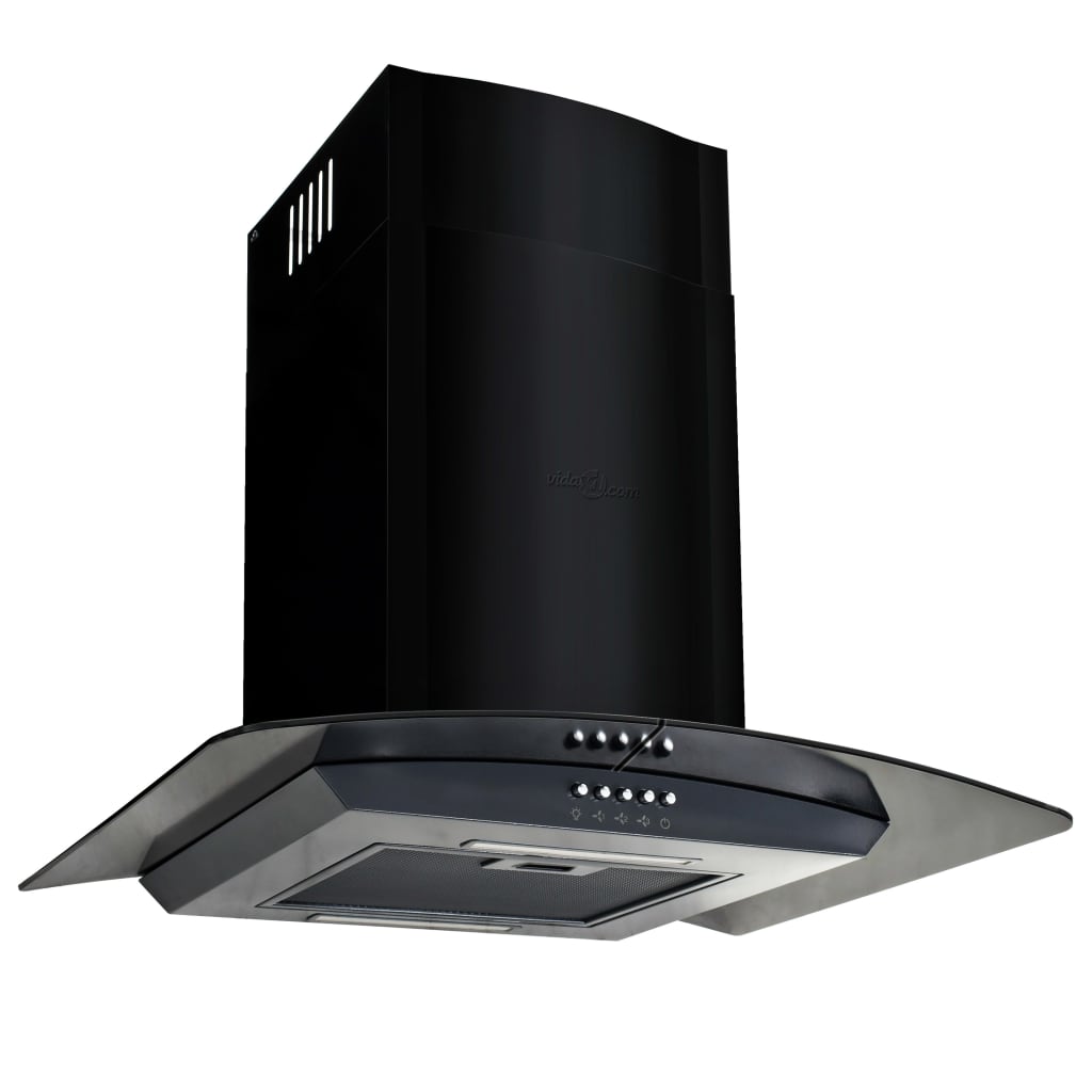 vidaXL Zidna kuhinjska napa od nehrđajućeg čelika 756 m³/h 60 cm crna