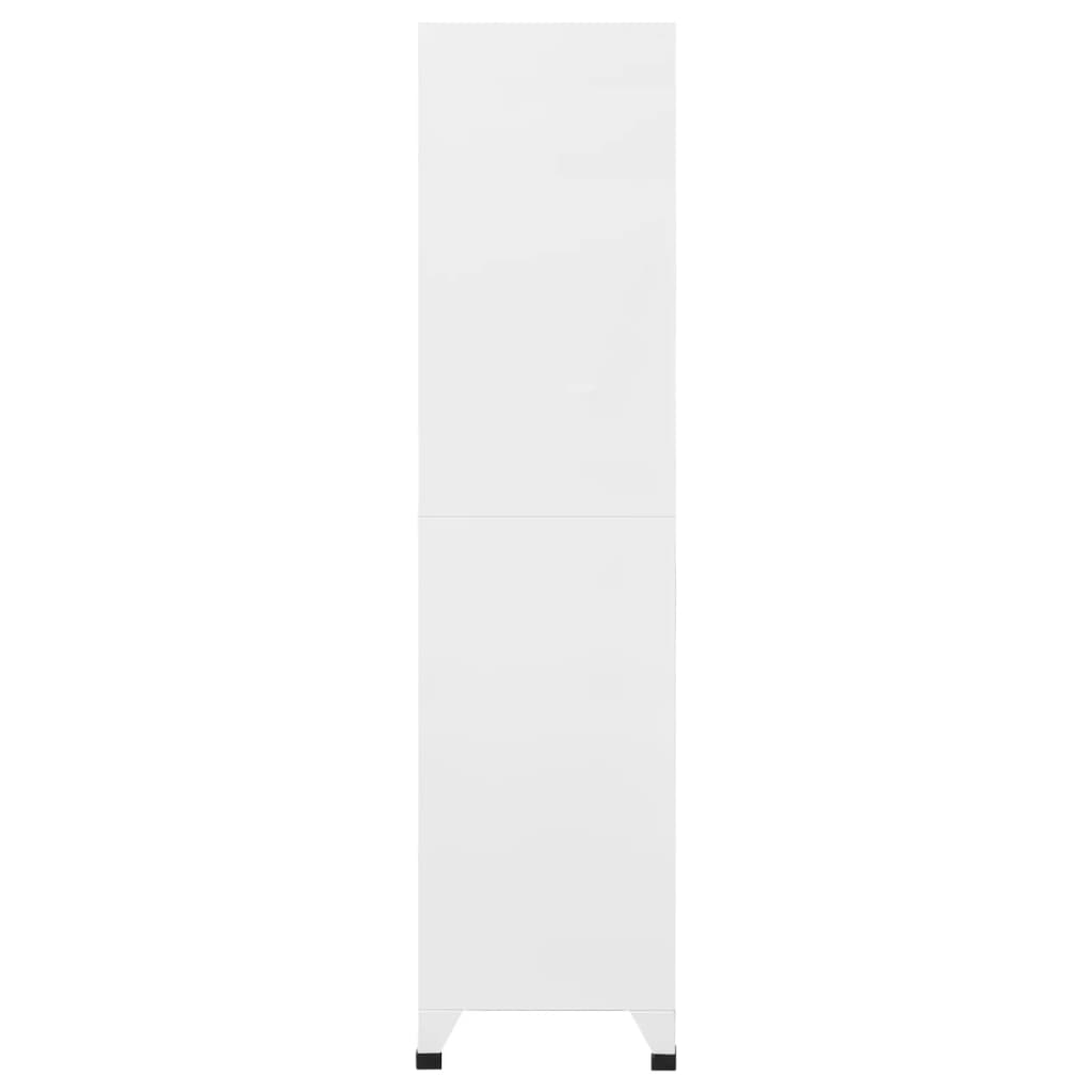 vidaXL Ormarić s ključem bijeli 90 x 45 x 180 cm čelični