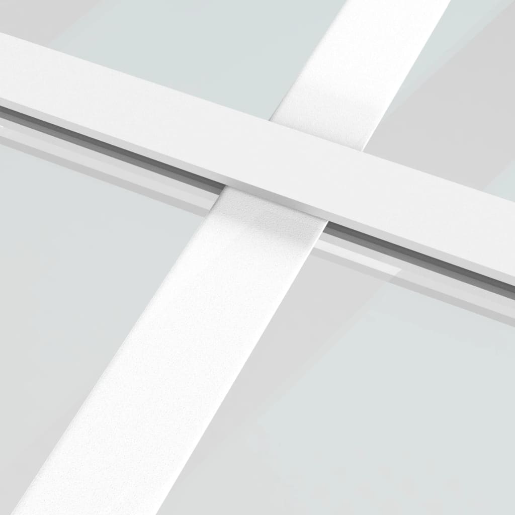 vidaXL Klizna vrata od stakla ESG i aluminija 90 x 205 cm bijela