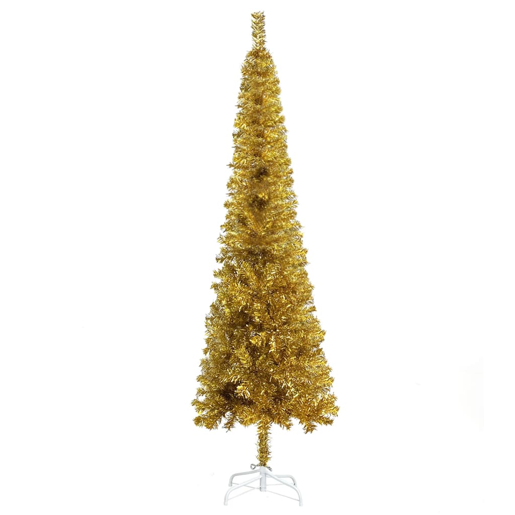 vidaXL Usko božićno drvce zlatno 210 cm
