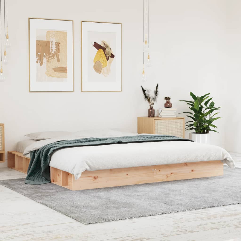 vidaXL Okvir za krevet od borovine 180x200 cm