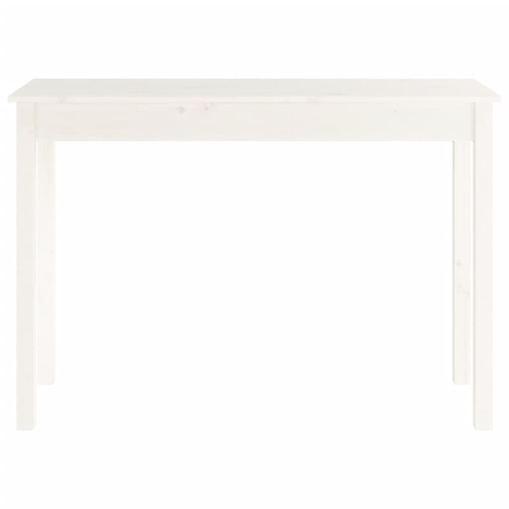 vidaXL Konzolni stol bijeli 110 x 40 x 75 cm od masivne borovine