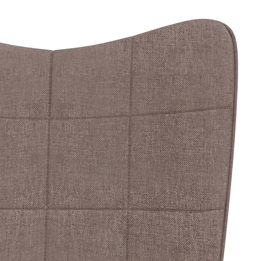 vidaXL Stolica za ljuljanje od tkanine smeđe-siva