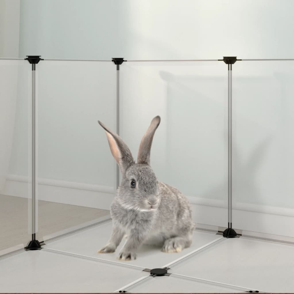 vidaXL Kavez za male životinje prozirni 144 x 74 x 46,5 cm PP i čelik