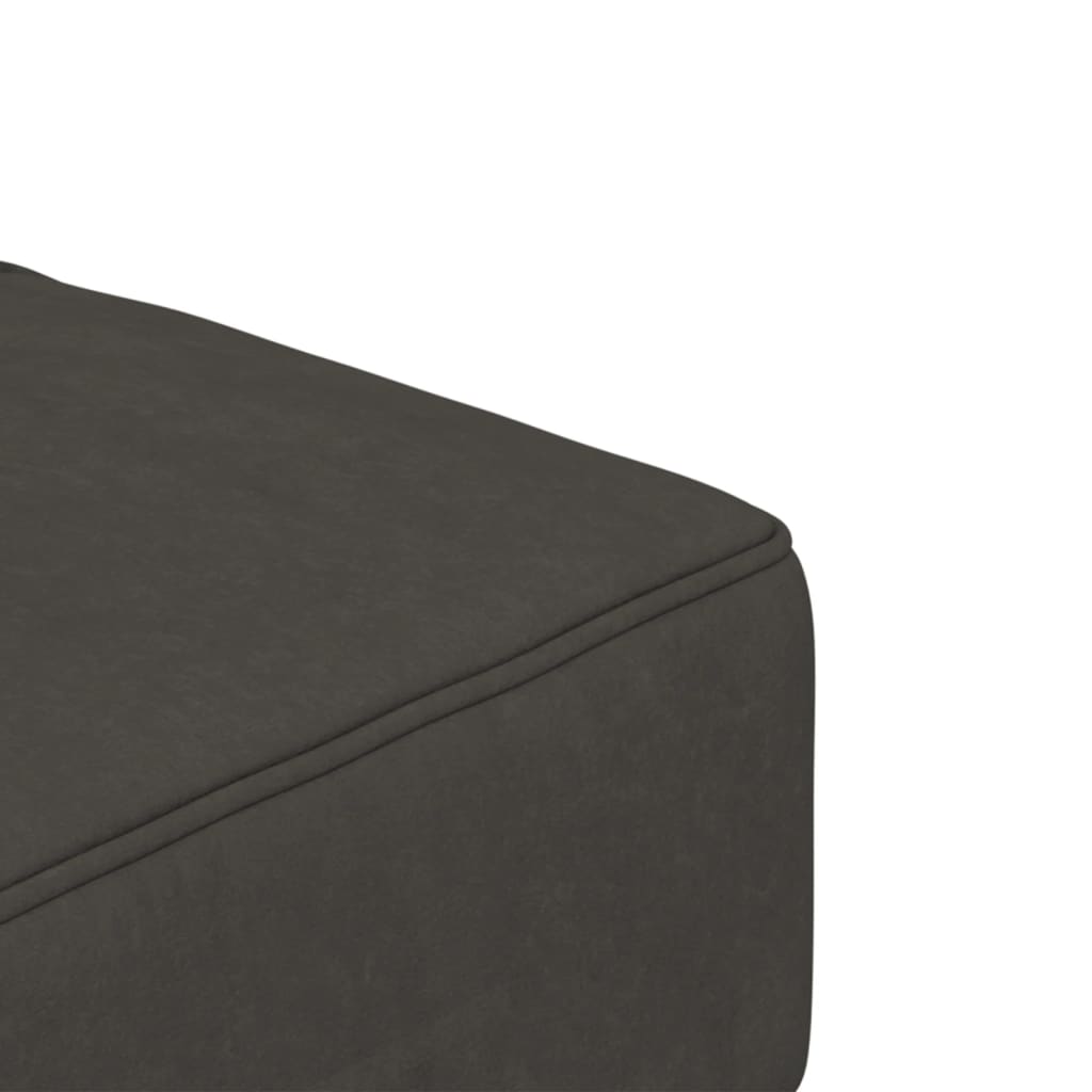 vidaXL Dvosjed na razvlačenje s dva jastuka tamnosivi baršunasti