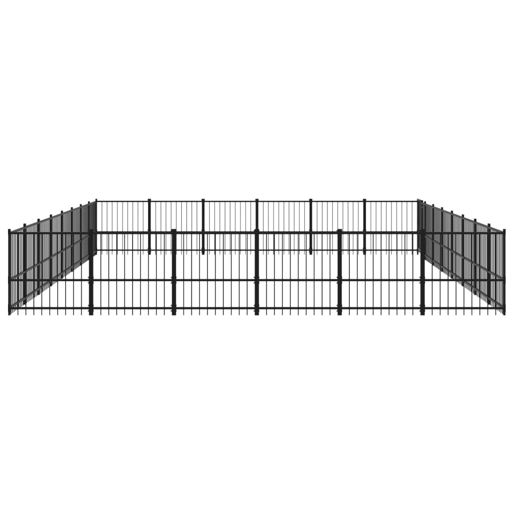 vidaXL Vanjski kavez za pse čelični 45,16 m²