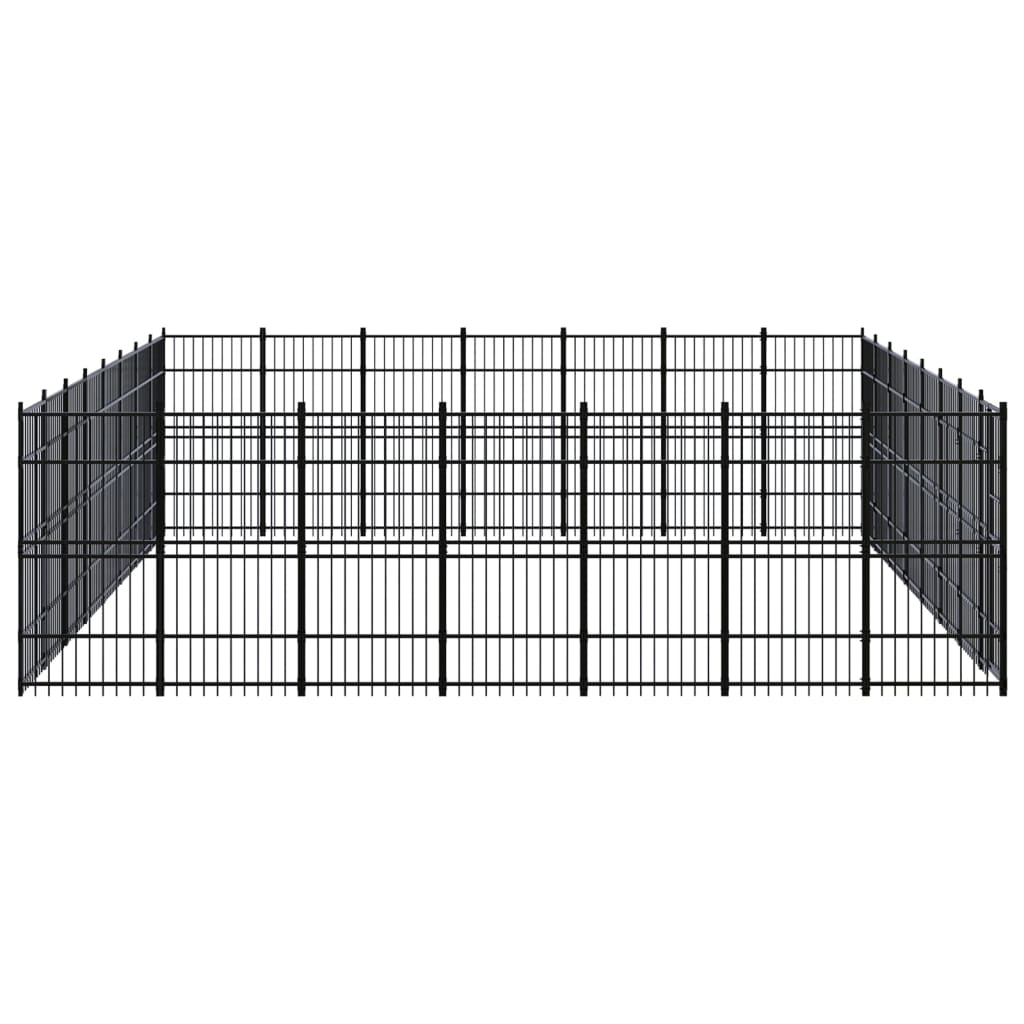 vidaXL Vanjski kavez za pse čelični 51,61 m²