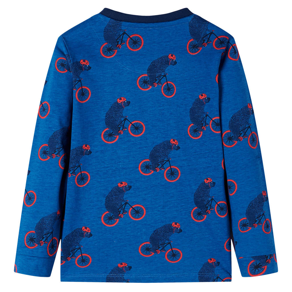 Dječja pidžama s dugim rukavima petrol plava boja 92
