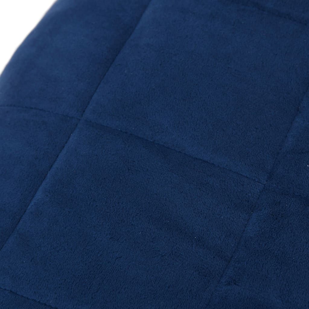 vidaXL Teška deka plava 138x200 cm 10 kg od tkanine