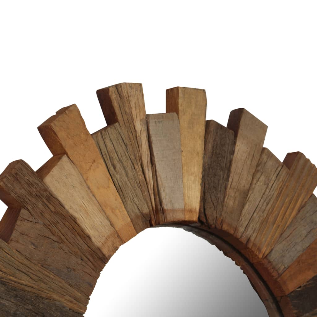 vidaXL Zidno ogledalo od masivnog obnovljenog drva 50 cm