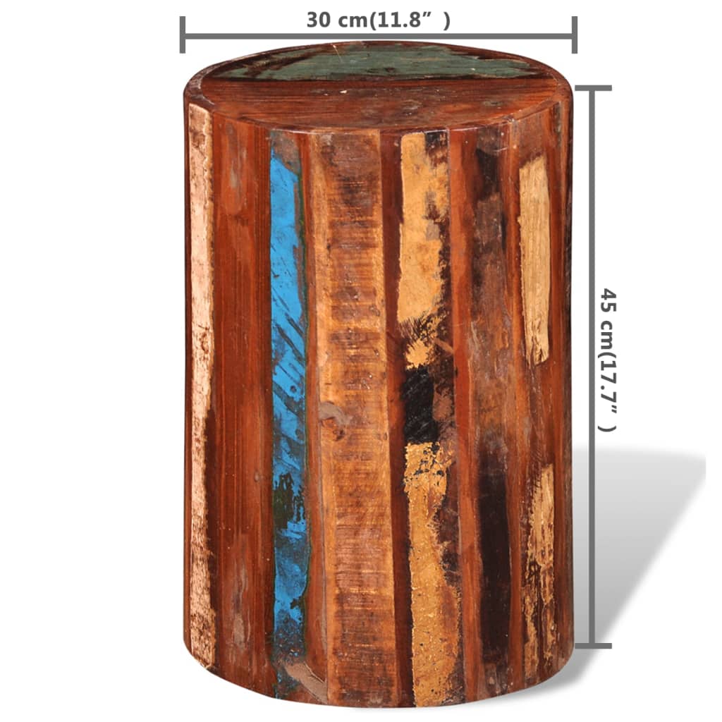 vidaXL Stolac od masivnog obnovljenog drva