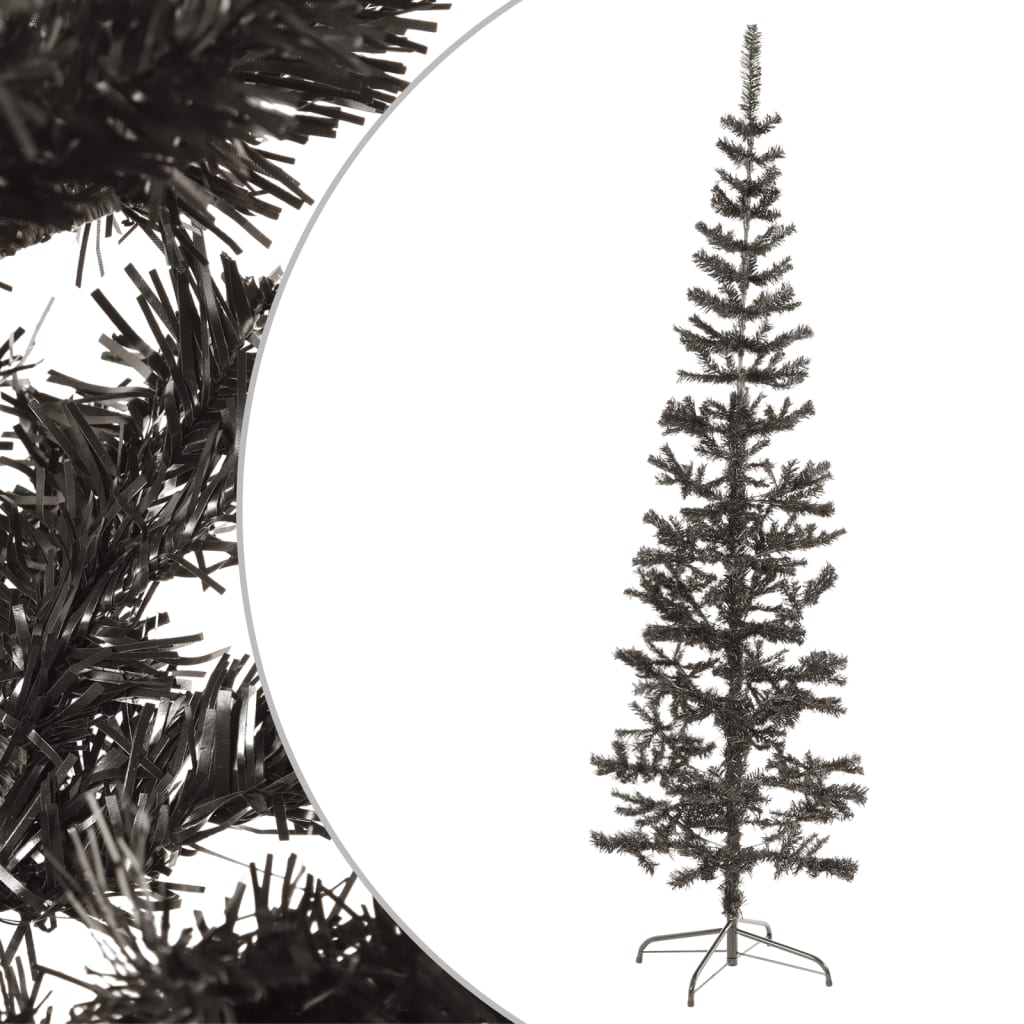 vidaXL Usko božićno drvce crno 180 cm