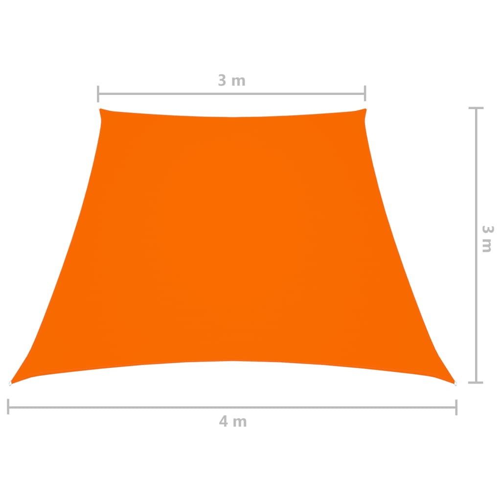 vidaXL Jedro protiv sunca od tkanine trapezno 3/4 x 3 m narančasto