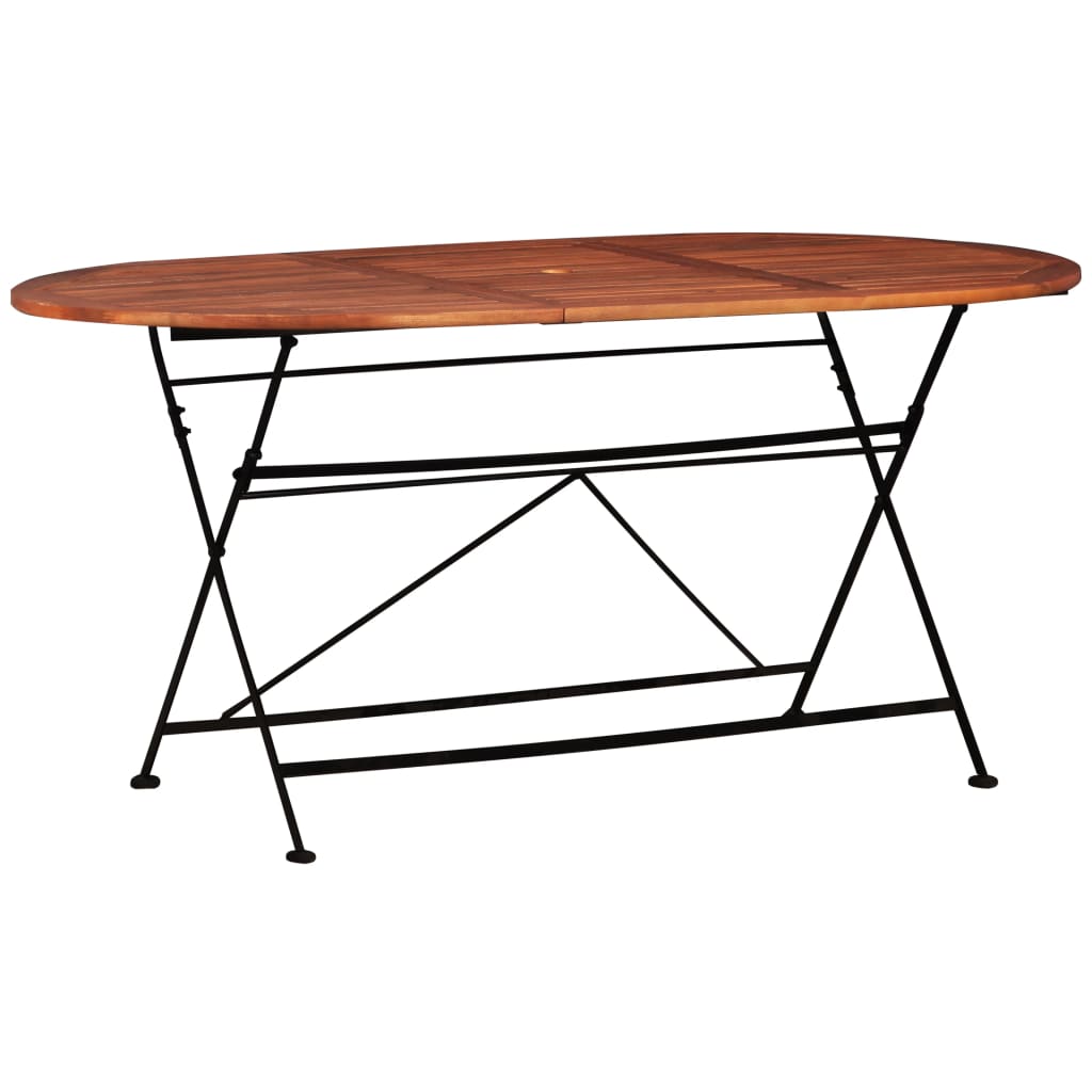 vidaXL Vrtni stol od masivnog bagremovog drva 160 x 85 x 74 cm ovalni