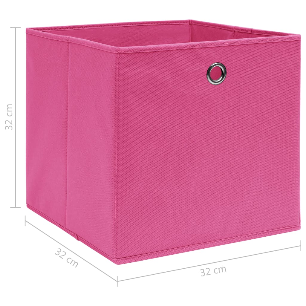 vidaXL Kutije za pohranu 4 kom ružičaste 32 x 32 x 32 cm od tkanine