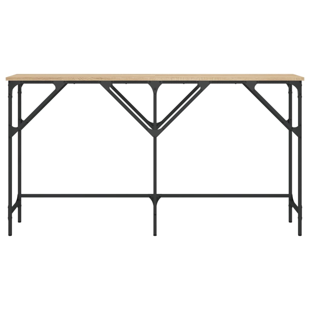 vidaXL Konzolni stol boja hrasta sonome 140x29x75 cm konstruirano drvo