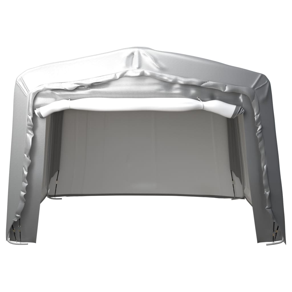 vidaXL Skladišni šator 370 x 370 cm čelični sivi