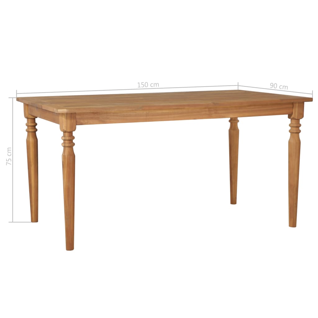 vidaXL Vrtni stol od masivnog bagremovog drva 150 x 90 x 75 cm