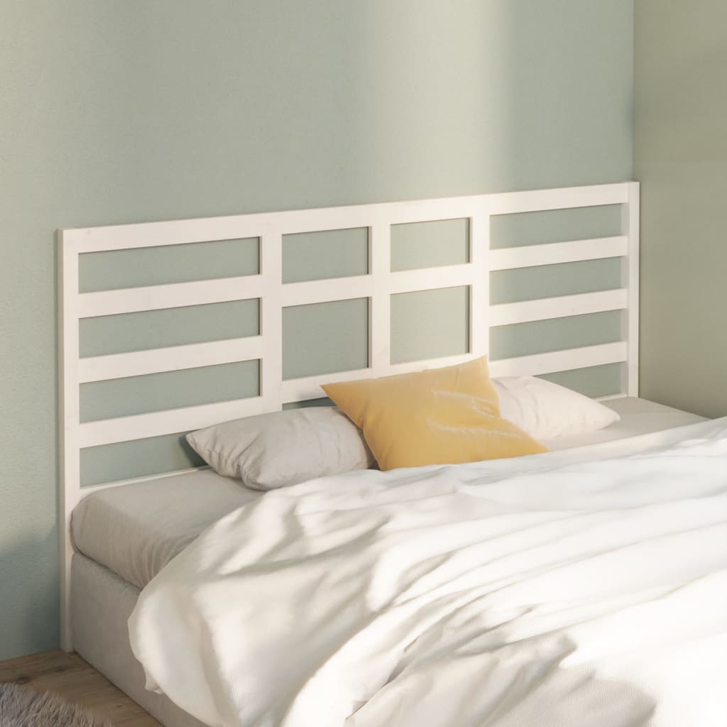 vidaXL Uzglavlje za krevet bijelo 206 x 4 x 104 cm od masivne borovine