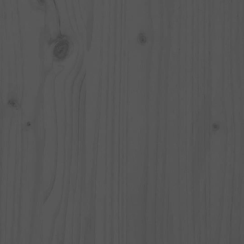 vidaXL Dnevni ležaj sivi 90 x 190 cm od masivne borovine