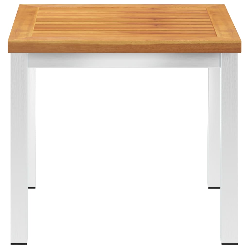vidaXL Vrtni bočni stolić 45 x 45 x 38 cm od bagremovog drva i čelika