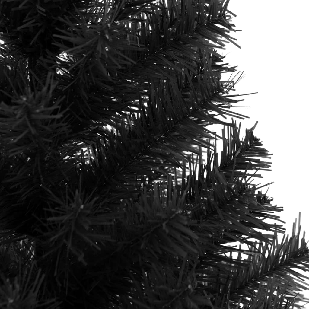 vidaXL Umjetno božićno drvce sa stalkom crno 120 cm PVC