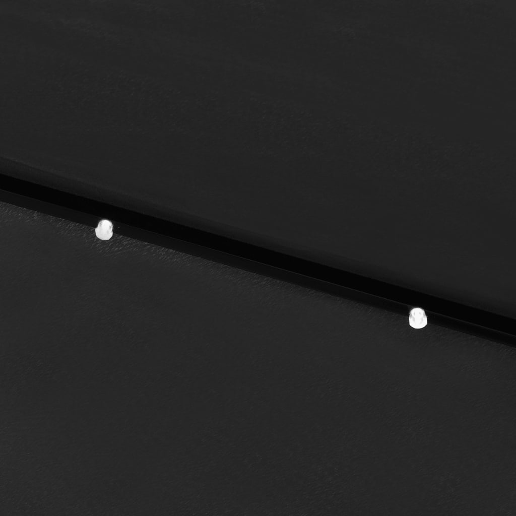 vidaXL Suncobran s LED svjetlima i čeličnom šipkom 2 x 3 m crni