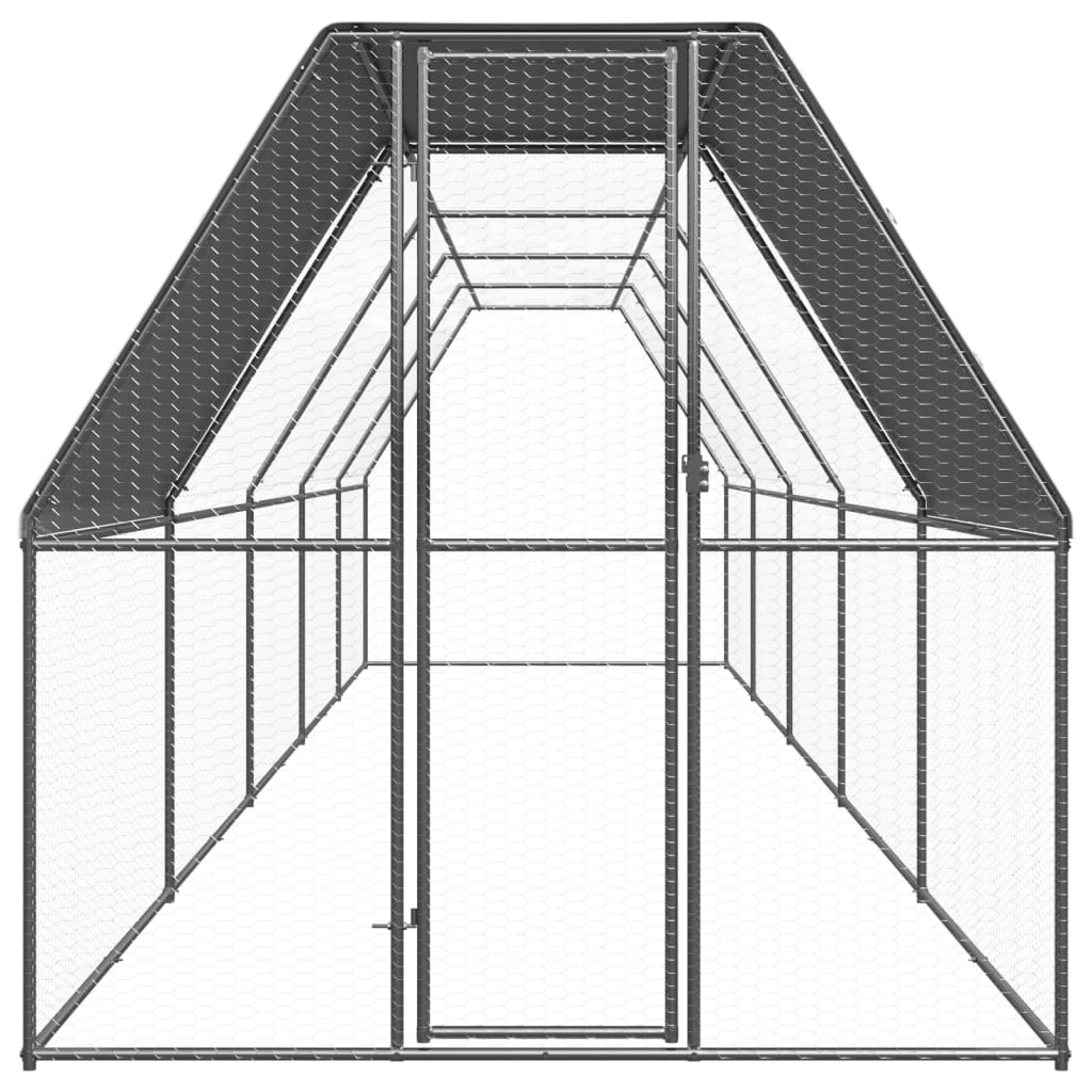 vidaXL Vanjski kavez za kokoši 2 x 10 x 2 m od pocinčanog čelika