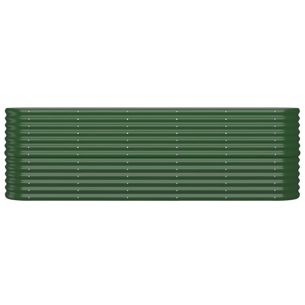 vidaXL Povišena vrtna gredica od čelika 224 x 40 x 68 cm zelena