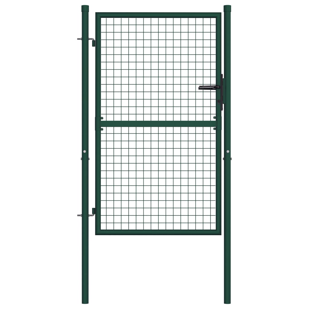 vidaXL Vrata za ogradu čelična 100 x 125 cm zelena