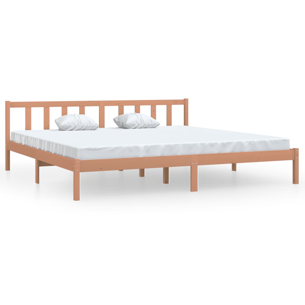 vidaXL Okvir za krevet od masivne borovine boja meda 200 x 200 cm