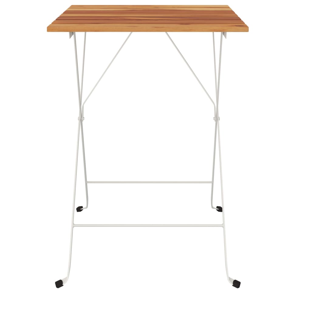 vidaXL Sklopivi bistro stol 55 x 54 x 71 cm od drva bagrema i čelika
