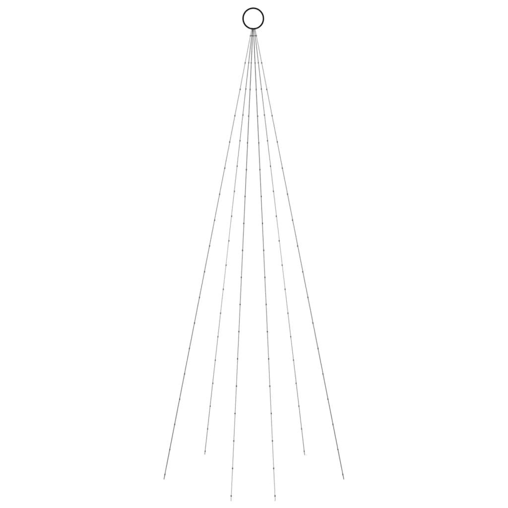 vidaXL Božićno drvce na stijegu 108 LED žarulja šarene 180 cm