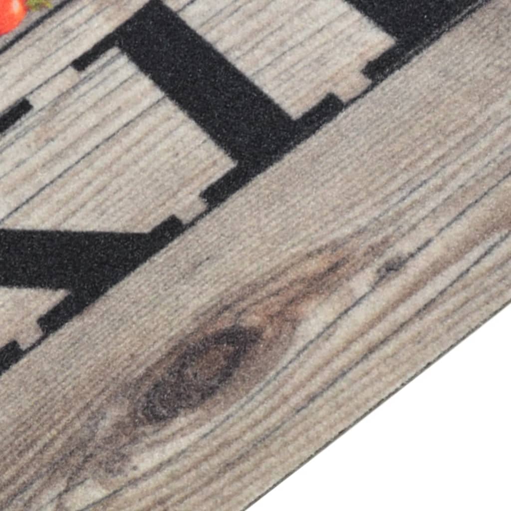 vidaXL Kuhinjski tepih perivi s natpisom Cooking 45x150 cm baršunasti