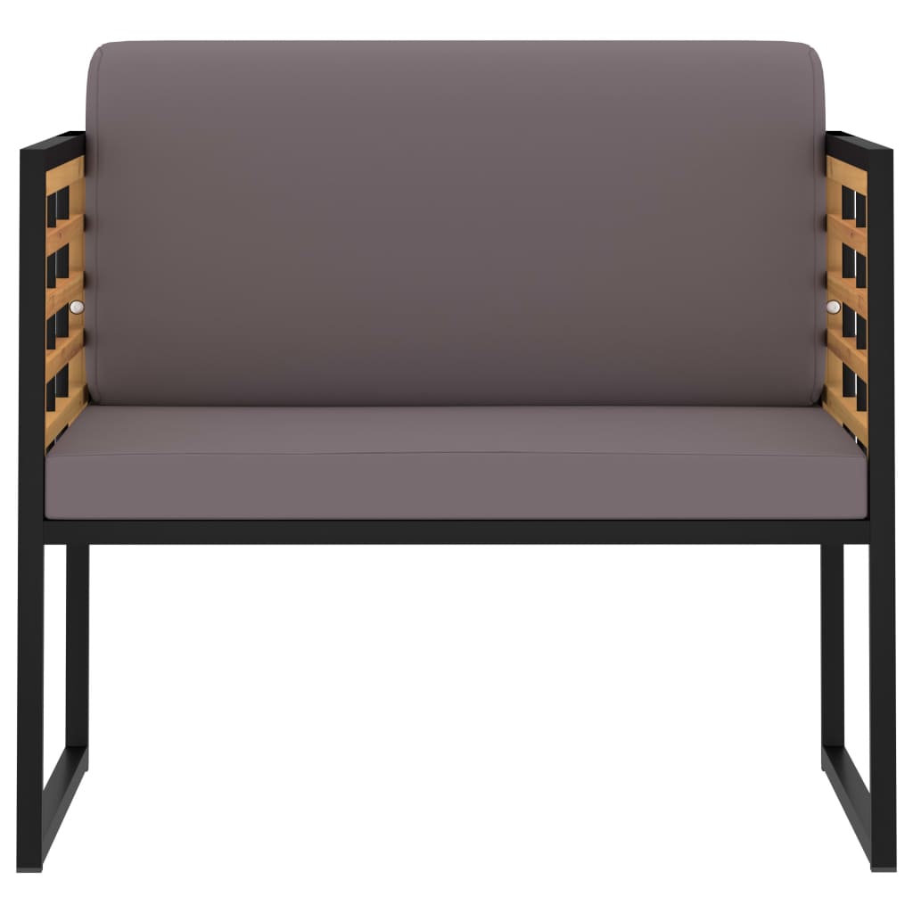 vidaXL Vrtne stolice s jastucima 2 kom od bagremovog drva tamnosive