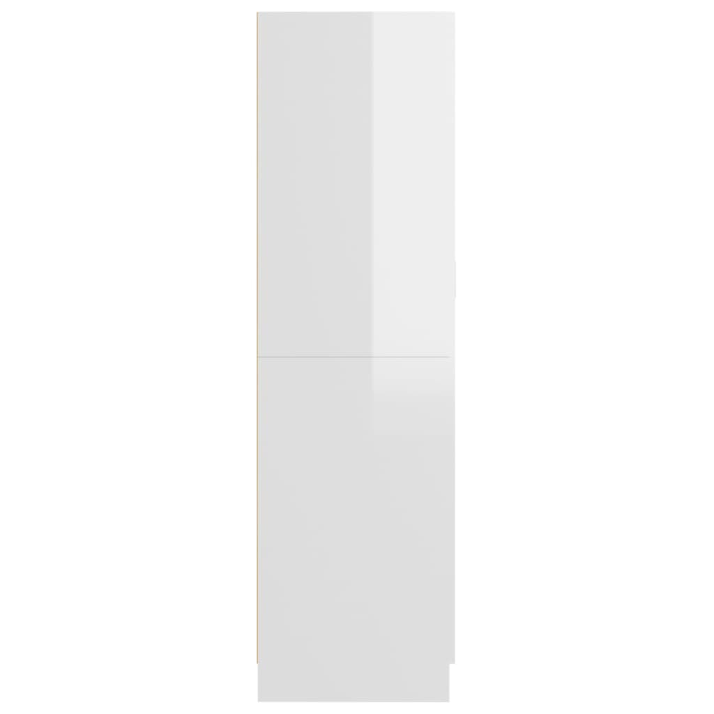 vidaXL Ormar visoki sjaj bijeli 82,5 x 51,5 x 180 cm konstruirano drvo