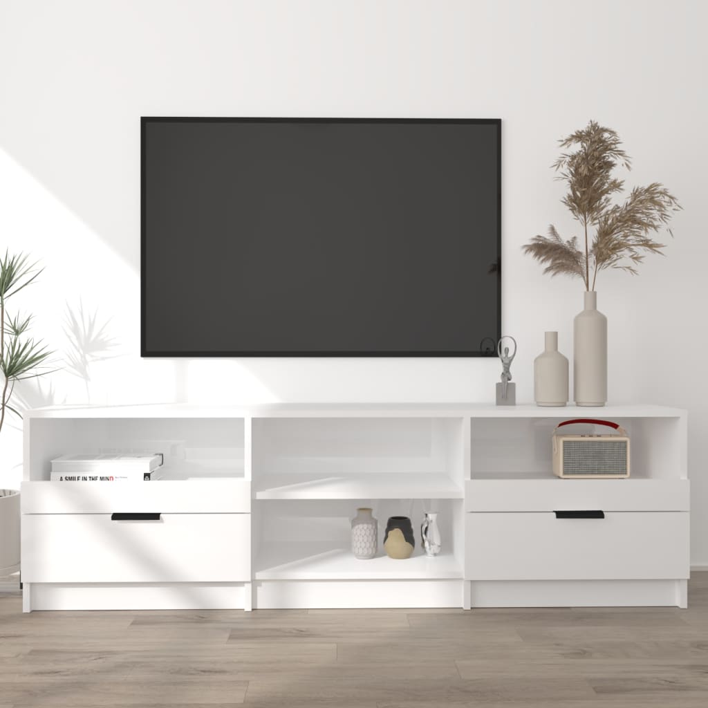 vidaXL TV ormarić sjajni bijeli 150x33,5x45 cm konstruirano drvo