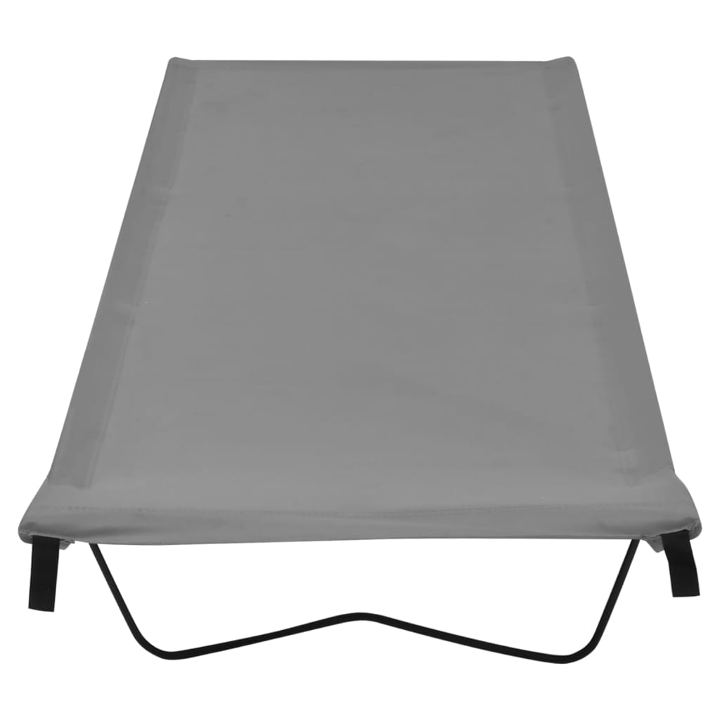 vidaXL Krevet za kampiranje 180 x 60 x 19 cm od tkanine i čelika sivi