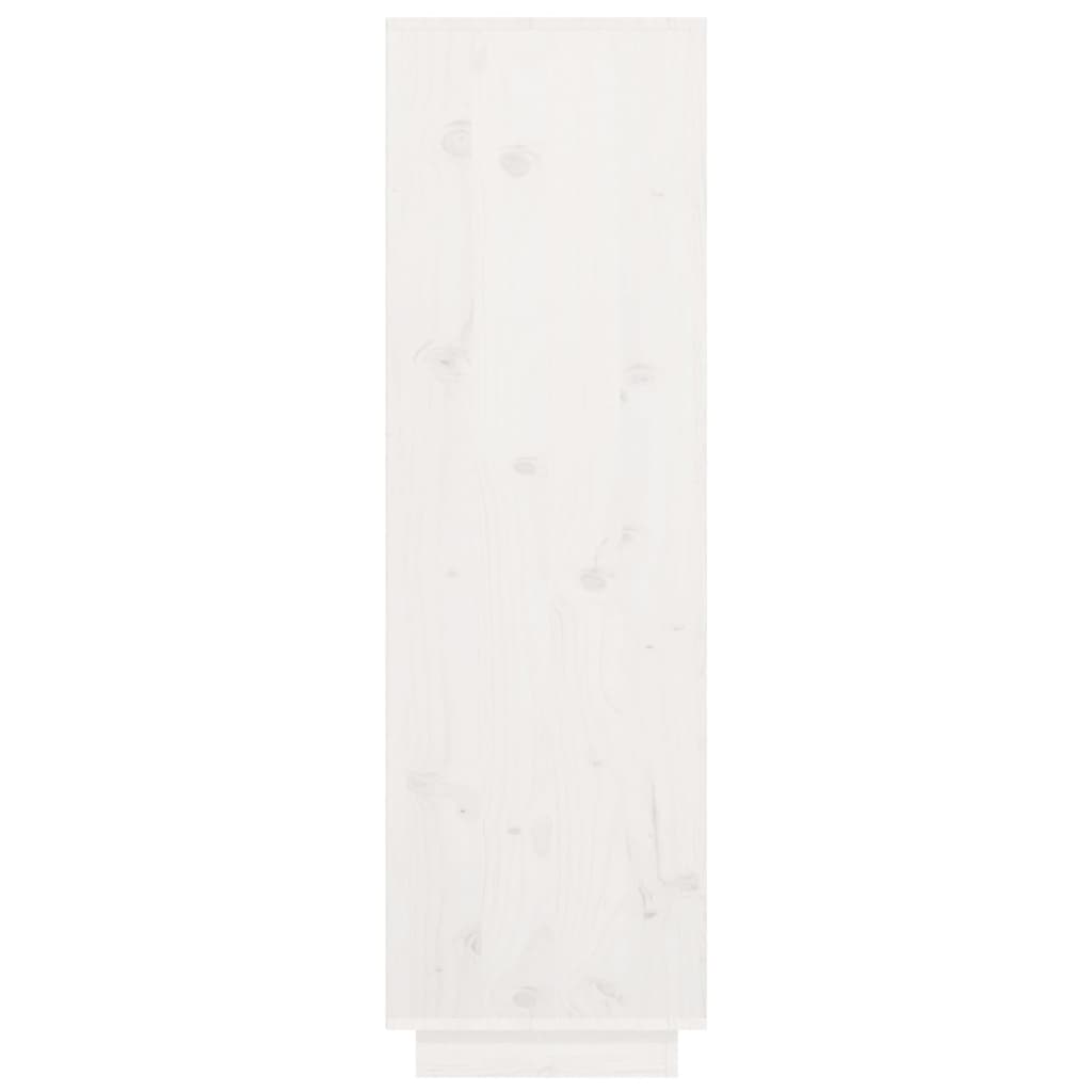 vidaXL Visoka komoda bijela 38x35x117 cm od masivne borovine
