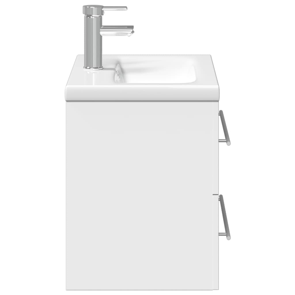 vidaXL Kupaonski ormarić s ugrađenim umivaonikom bijeli
