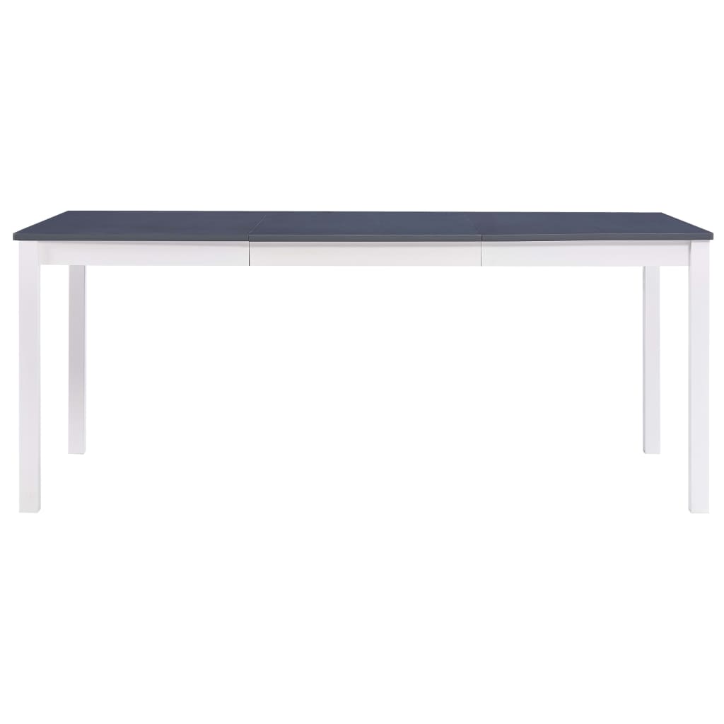vidaXL Blagavaonski stol bijelo-sivi 180 x 90 x 73 cm od borovine