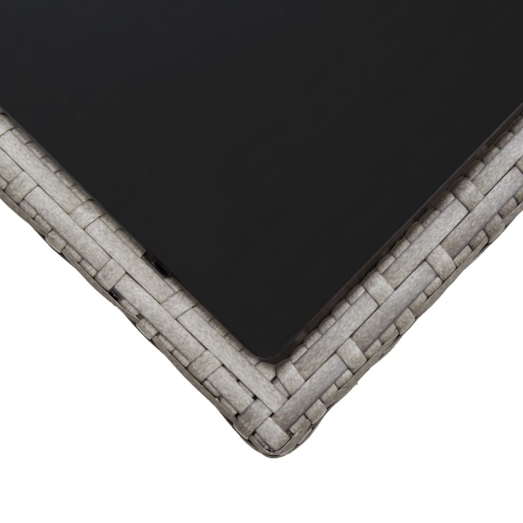 vidaXL 3-dijelna vrtna garnitura od poliratana s jastucima siva