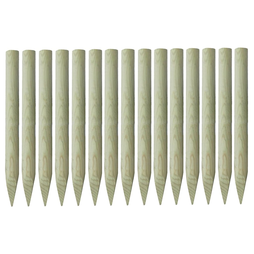 vidaXL Šiljasti stupovi za ogradu 15 kom od borovine 4 x 100 cm