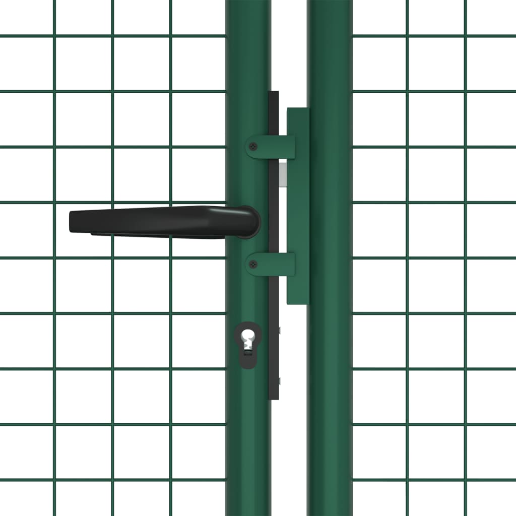 vidaXL Mrežasta vrtna vrata čelična 400 x 125 cm zelena