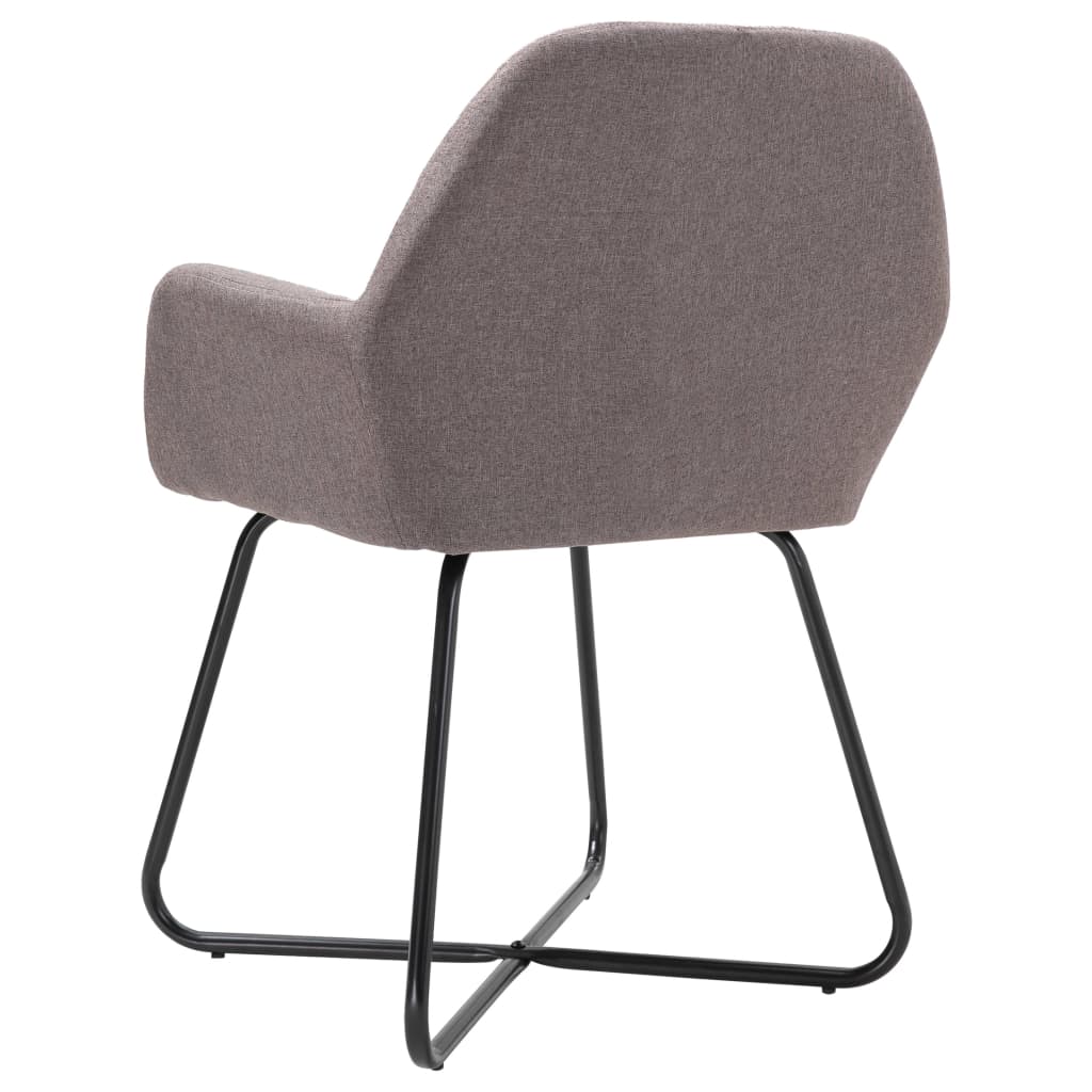 vidaXL Blagovaonske stolice od tkanine 2 kom smeđe-sive