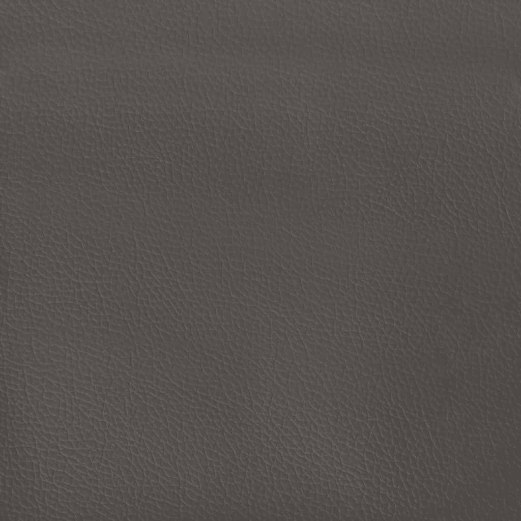 vidaXL Madrac s džepičastim oprugama sivi 120x190x20cm od umjetne kože