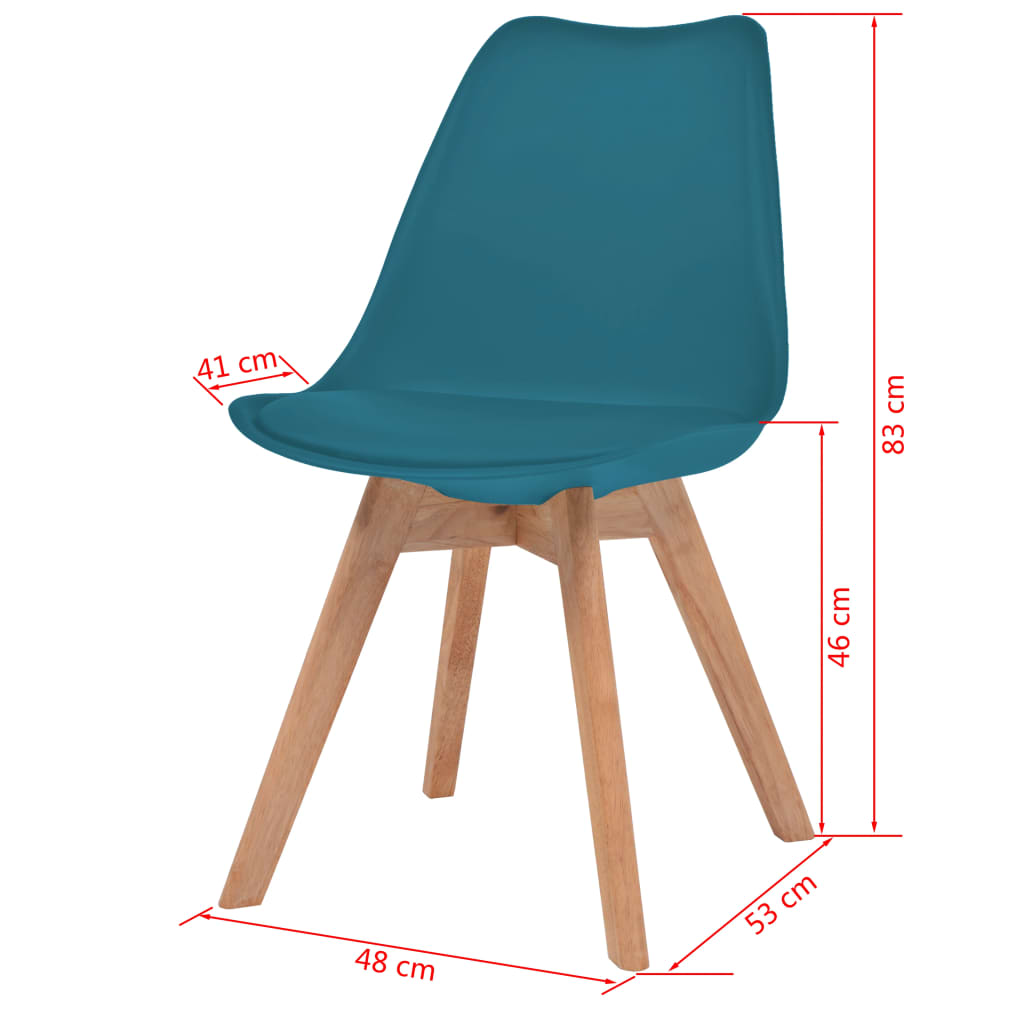 vidaXL Blagovaonske stolice 2 kom tirkizne plastične