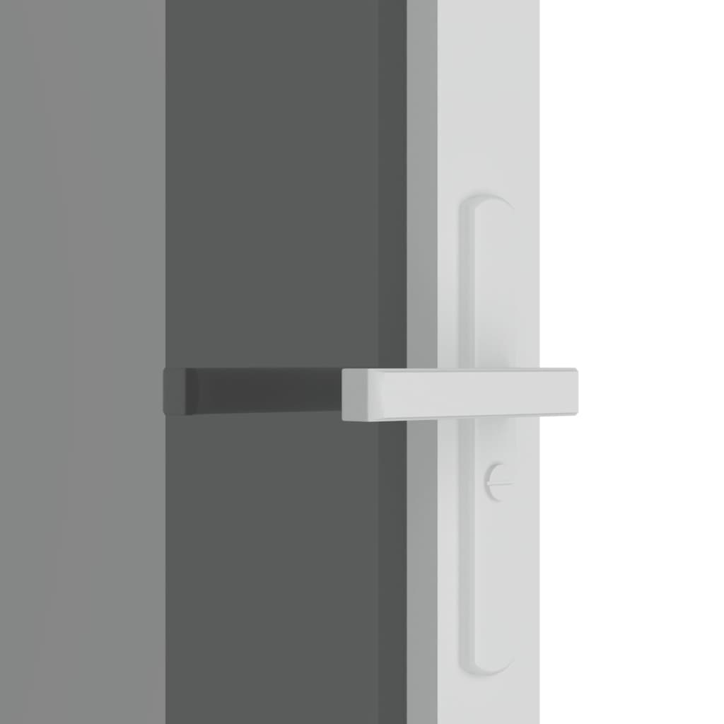 vidaXL Unutarnja vrata 83 x 201,5 cm Bijela od ESG stakla i aluminija