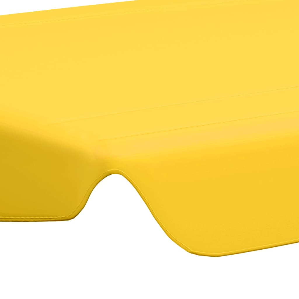 vidaXL Zamjenski krov za vrtnu ljuljačku žuti 188/168 x 145/110 cm